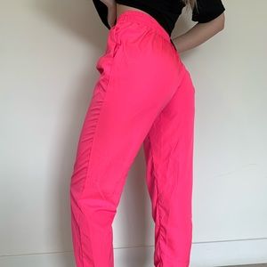 Neon pink pants